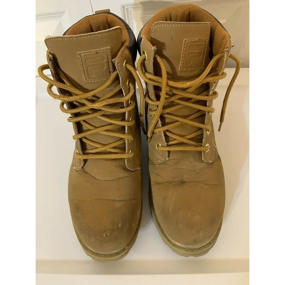 Fila Men's Sz 8 Edgewater Nubuck Boot‎ 1SH40063-206 Wheat/Gum not steel toe